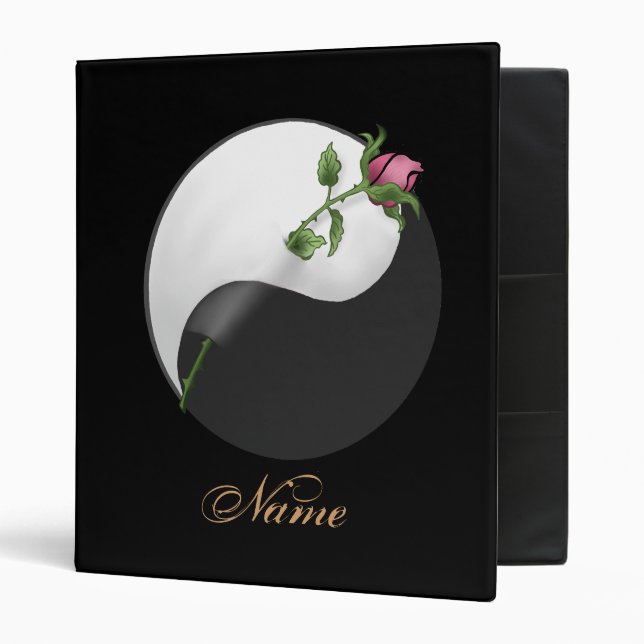 Rose Yin Yang 3 Ring Binder (Front/Inside)