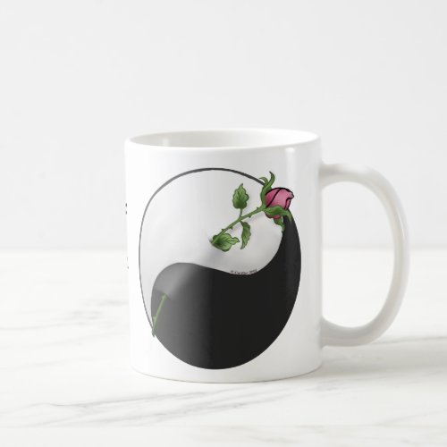 Rose Yin Yang Coffee Mug