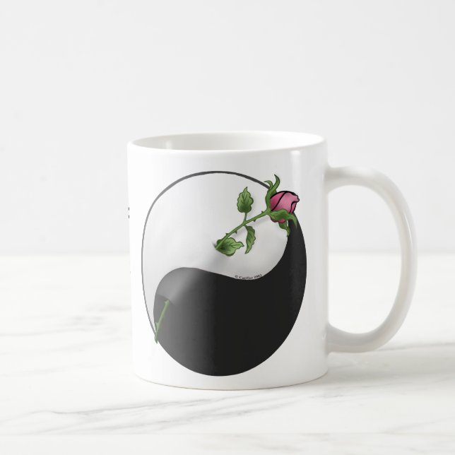 Rose Yin Yang Coffee Mug (Right)