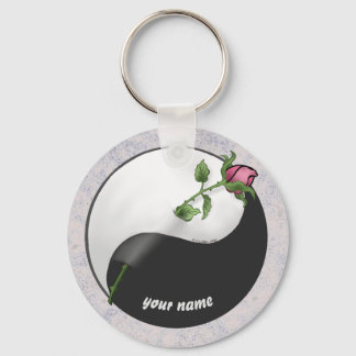 Rose Yin Yang keychains