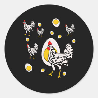 Roseanne Chicken Chickens Classic Round Sticker