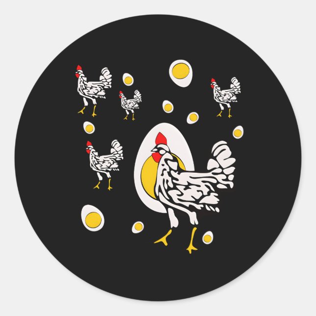 Roseanne Chicken Chickens Classic Round Sticker (Front)