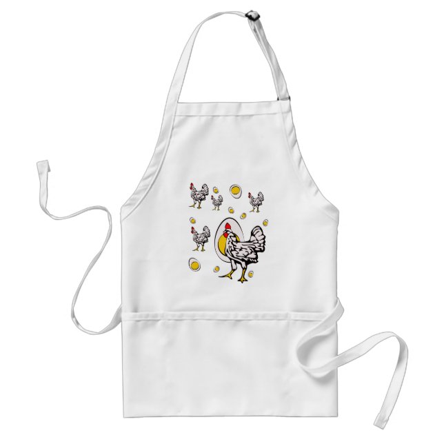Roseanne Chicken - Funny Roseanne Rooster and Egg Adult Apron (Front)