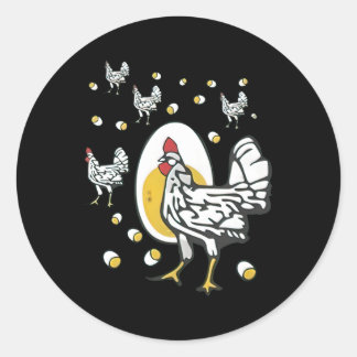 Roseanne Chicken Roseanne Rooster And Egg Classic Round Sticker
