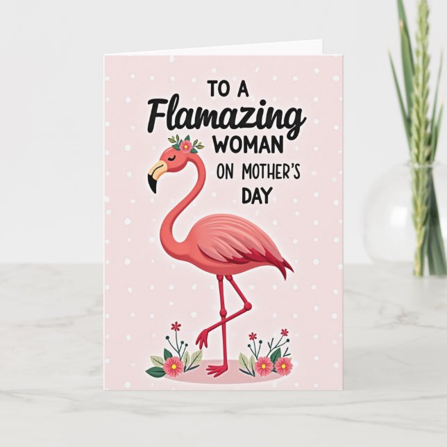 Roseate Bird Mothers Day Card (Front)