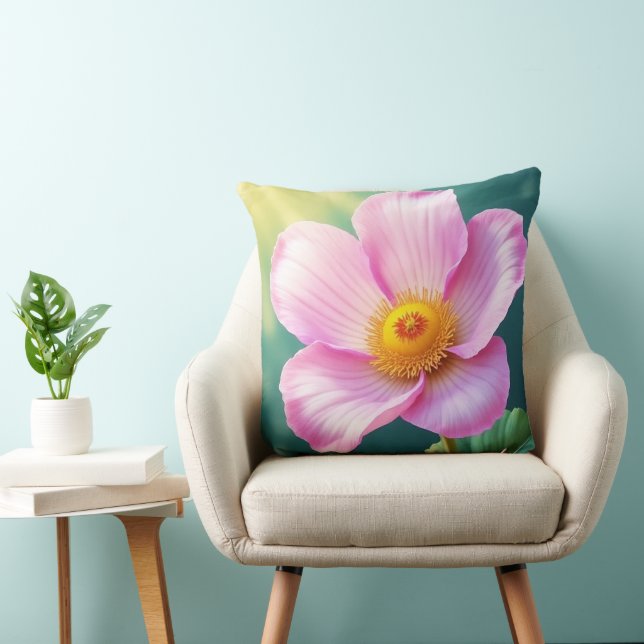 Roseate Blush Throw Pillow (Chair)
