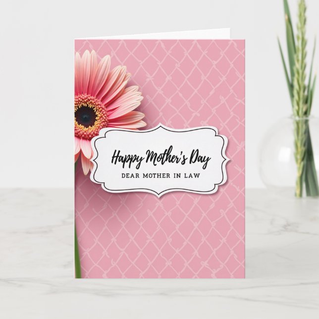 Roseate Lattice Mothers Day Card (Front)