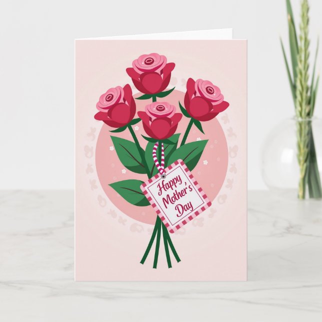 Roseate Mothers Day Floral Art Card (Front)