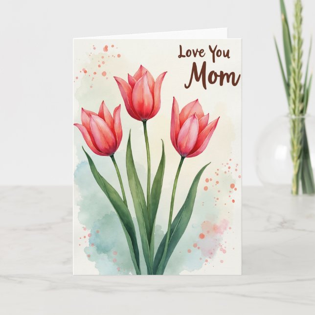 Roseate Mothers Day Painted Card (Front)