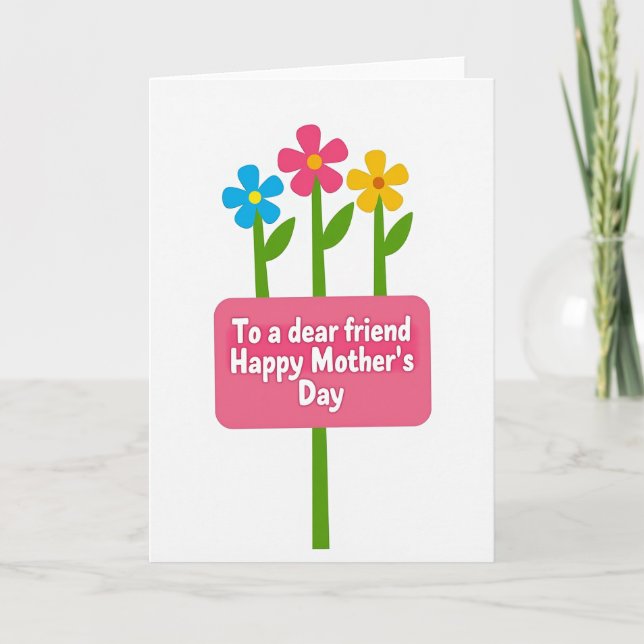 Roseate Mothers Day To Friend Card (Front)