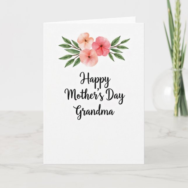 Roseate Pink Mothers Day Card (Front)