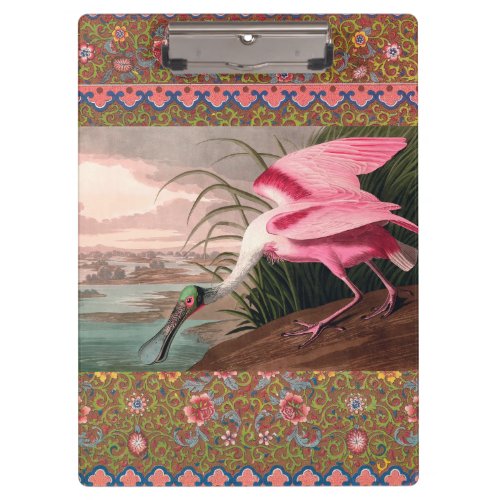 Roseate Spoonbill Audubon Bird Wildlife Clipboard