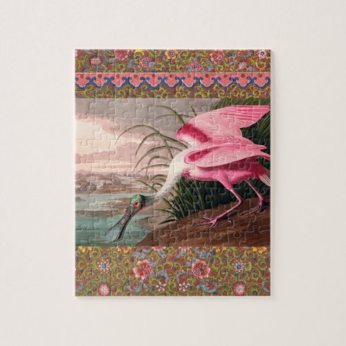 Roseate Spoonbill Audubon Bird Wildlife Jigsaw Puzzle