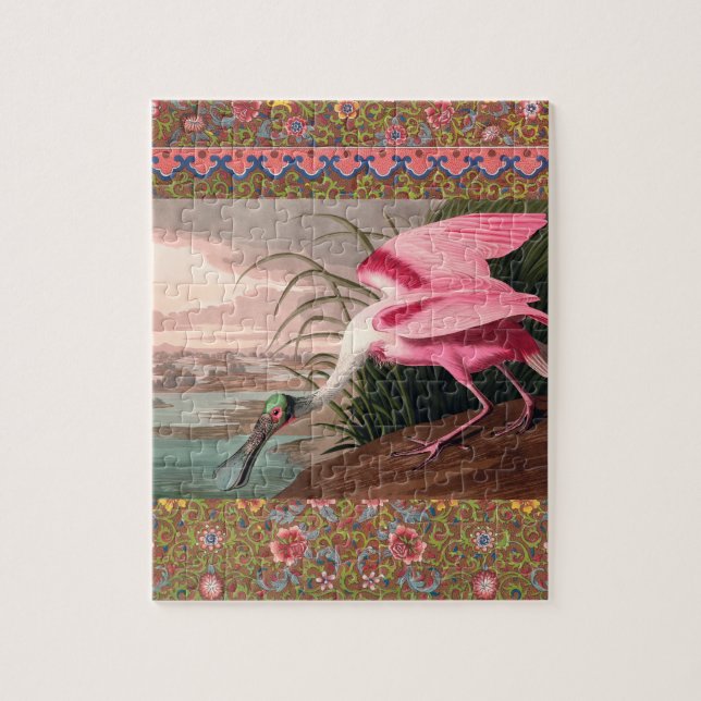 Roseate Spoonbill Audubon Bird Wildlife Jigsaw Puzzle (Vertical)