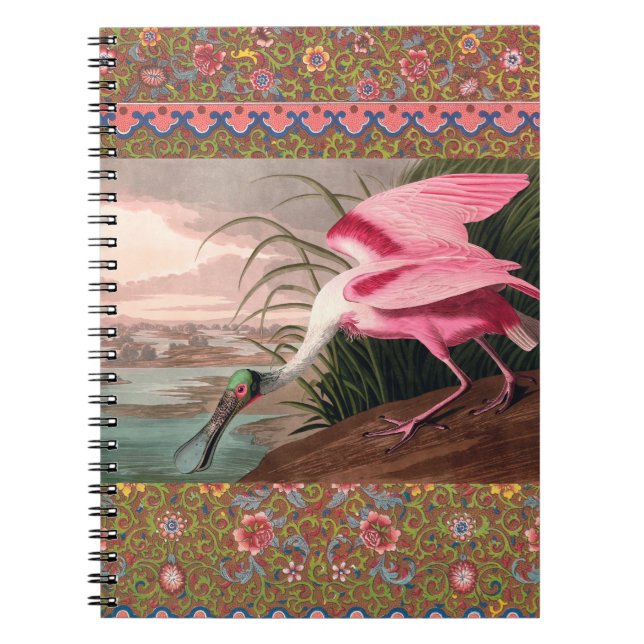Roseate Spoonbill Audubon Bird Wildlife Notebook (Front)