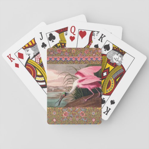 Roseate Spoonbill Audubon Bird Wildlife Poker Cards