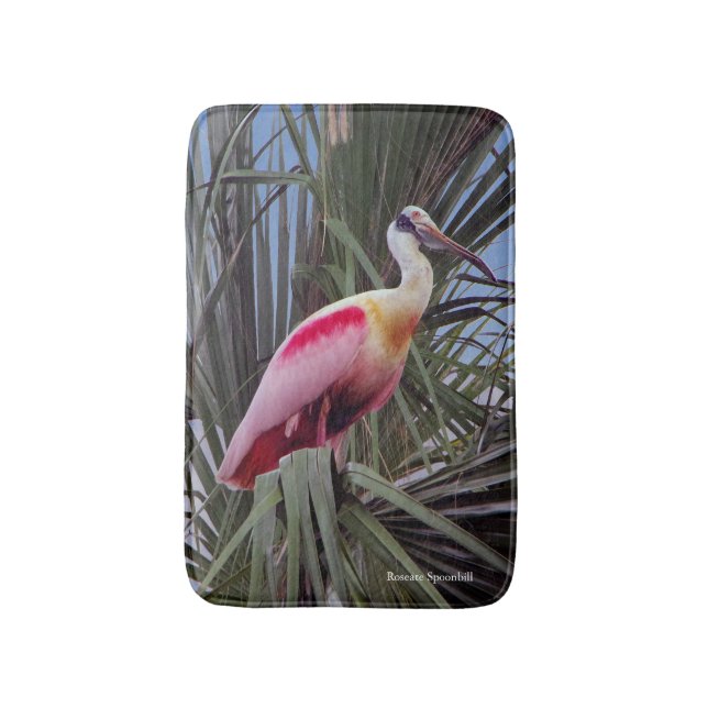 Roseate Spoonbill bathmat (Front Vertical)