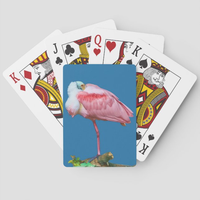 Roseate Spoonbill Bird Playing Cards (Back)