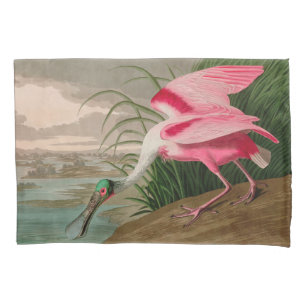 Roseate Spoonbill Birds of America Audubon Print Pillow Case