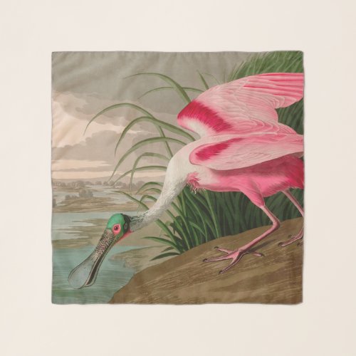 Roseate Spoonbill Birds of America Audubon Print Scarf