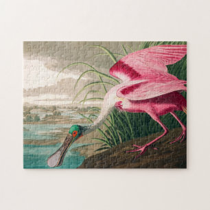 Roseate Spoonbill by John James Audubon Jigsaw Puzzle