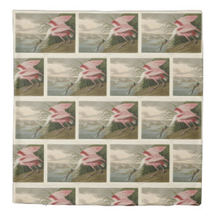 Roseate Spoonbill from Audubon's Birds of America Duvet Cover