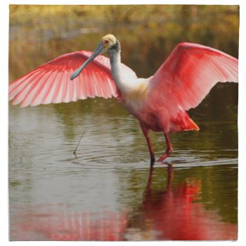 Roseate Spoonbill Napkin by WorldDesign at Zazzle