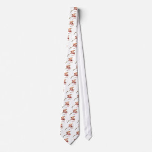 Roseate Spoonbill Wading Bird Illustration Art Neck Tie