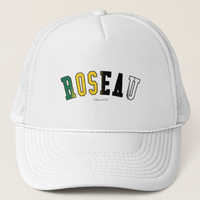 Roseau in Dominica National Flag Colors Hat