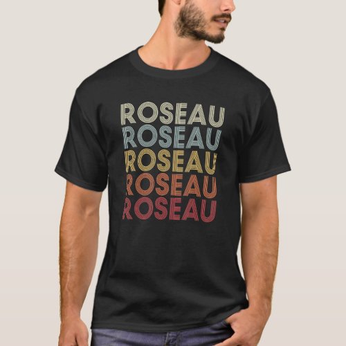 Roseau Minnesota Roseau MN Retro Vintage Text T_Shirt