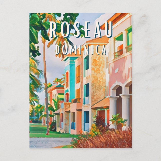 Roseau, the tropical city of Dominica Postcard (Front)