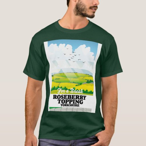 Roseberry Topping Yorkshire travel poster T_Shirt
