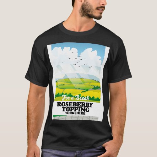 Roseberry Topping Yorkshire travel poster T_Shirt