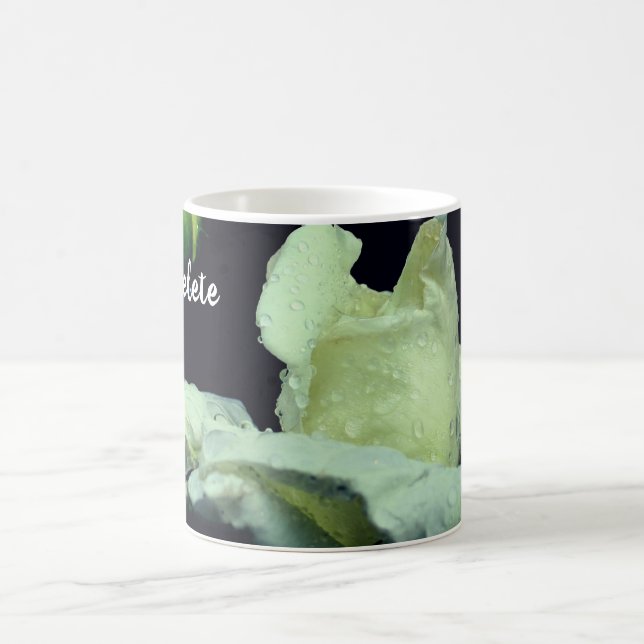 Rosebud After Rain Personalized Coffee Mug (Center)