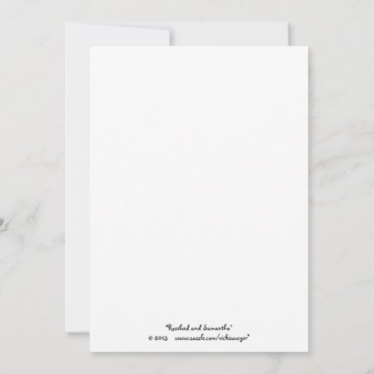 Rosebud and Samantha flat card (Back)