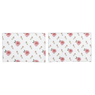 Rosebud Bloom Pillow Cases Double-Sided Floral