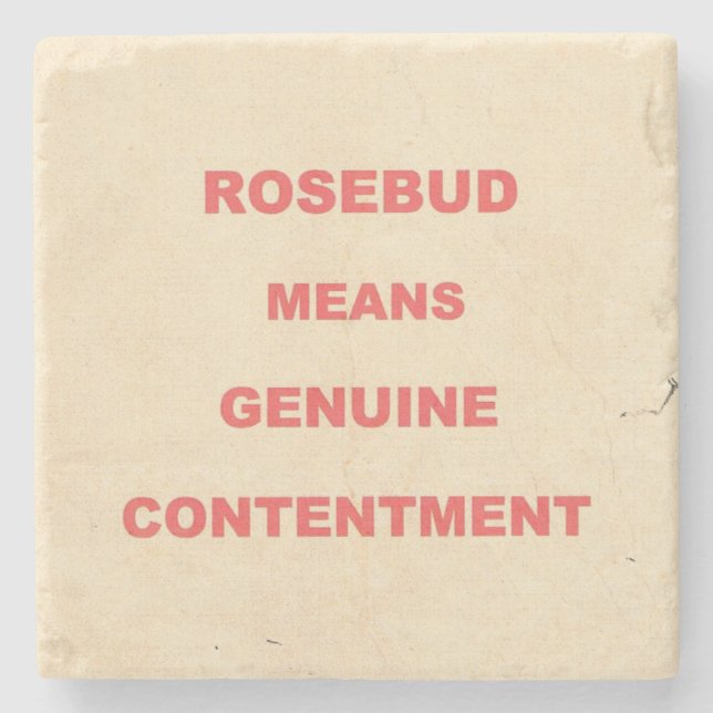 ROSEBUD CONTENTMENT MARBLE COASTER (Front)