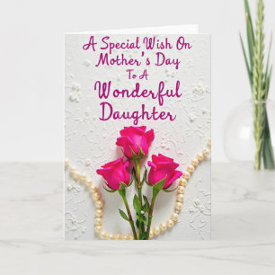 Rosebud Daughter Mothers Day Card