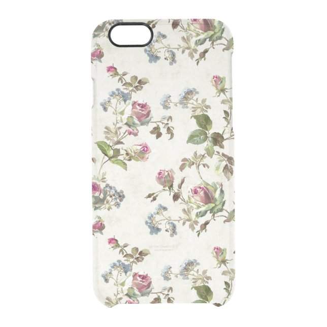 Rosebud Floral Pattern Uncommon iPhone Case (Back)