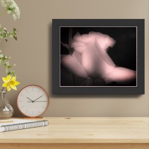 Rosebud Flower Black And White Tinted Framed Art