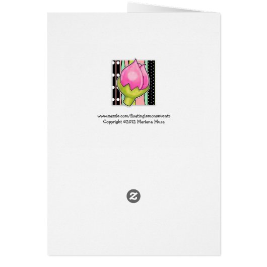 Rosebud Joy color border Card (Back)