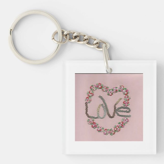 Rosebud Love Keychain (Front)