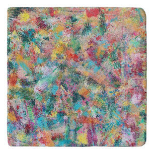 Rosebud Marble Trivet