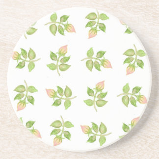 Rosebud Mini-print Pink and White Coaster