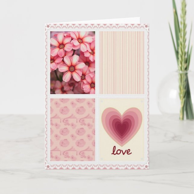 Rosebud Mothers Day Heart Card (Front)