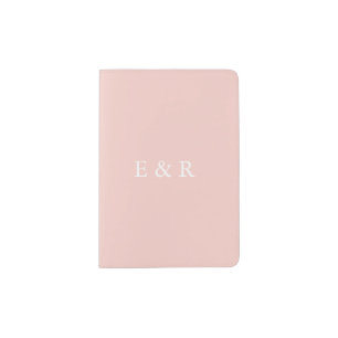 Rosebud Pink Solid Color Trend Passport Holder