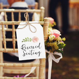 Rosebud Reserved Seating Wedding Large Tag