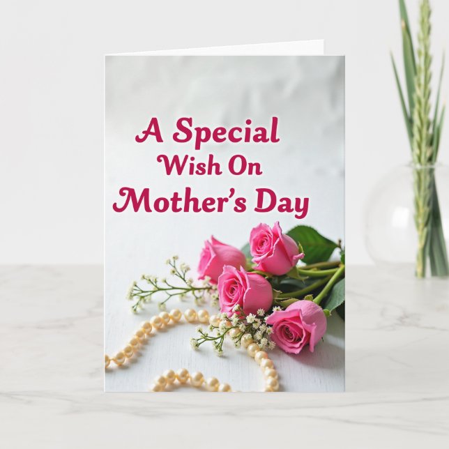 Rosebud Still Life Mothers Day Card (Front)