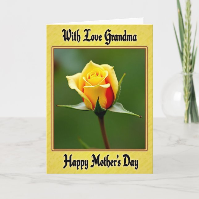 Rosebud Sweet Mothers Day Card (Front)