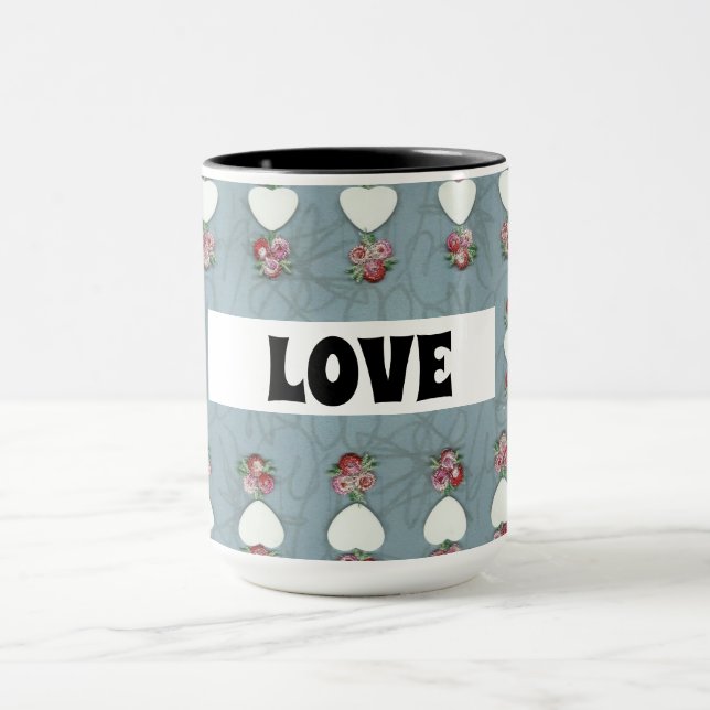 Rosebuds & Hearts Love Mug (Center)